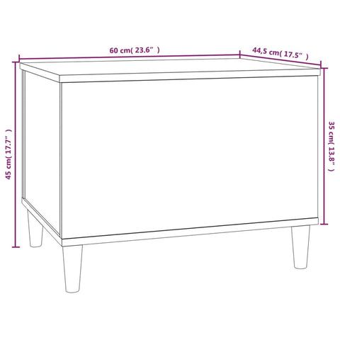 vidaXL Couchtisch Betongrau 60x44,5x45 cm Holzwerkstoff