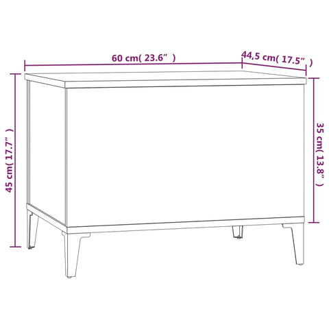 vidaXL Couchtisch Weiß 60x44,5x45 cm Holzwerkstoff