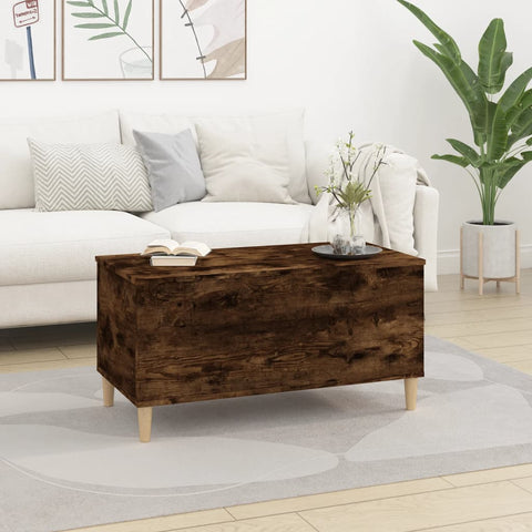 vidaXL Couchtisch Räuchereiche 90x44,5x45 cm Holzwerkstoff