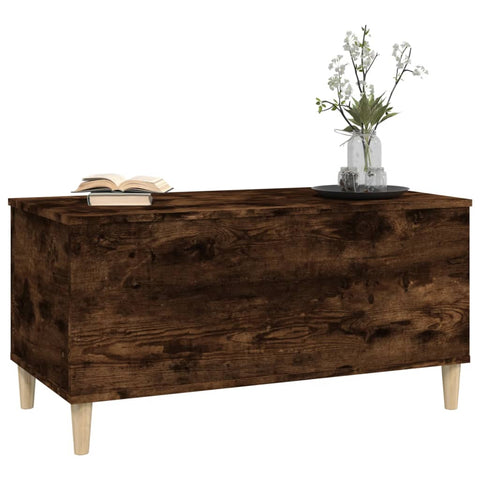 vidaXL Couchtisch Räuchereiche 90x44,5x45 cm Holzwerkstoff