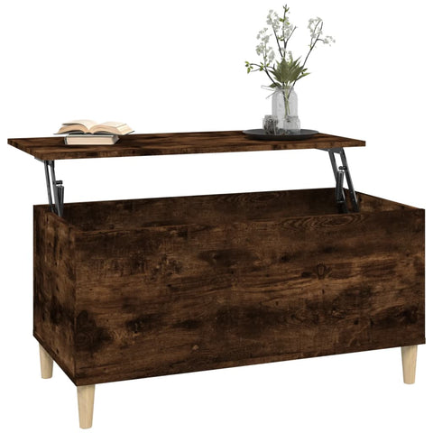 vidaXL Couchtisch Räuchereiche 90x44,5x45 cm Holzwerkstoff