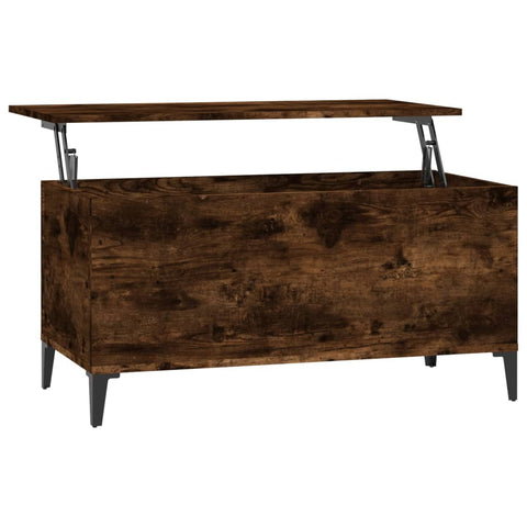 vidaXL Couchtisch Räuchereiche 90x44,5x45 cm Holzwerkstoff