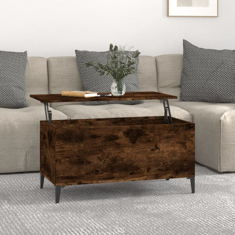 vidaXL Couchtisch Räuchereiche 90x44,5x45 cm Holzwerkstoff