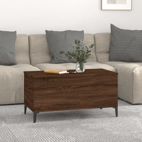 vidaXL Couchtisch Braun Eichen-Optik 90x44,5x45 cm Holzwerkstoff