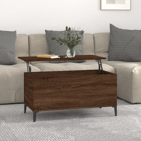 vidaXL Couchtisch Braun Eichen-Optik 90x44,5x45 cm Holzwerkstoff