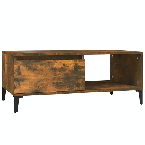 vidaXL Couchtisch Räuchereiche 90x50x36,5 cm Holzwerkstoff