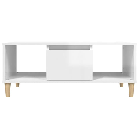 vidaXL Couchtisch Hochglanz-Weiß 90x50x36,5 cm Holzwerkstoff