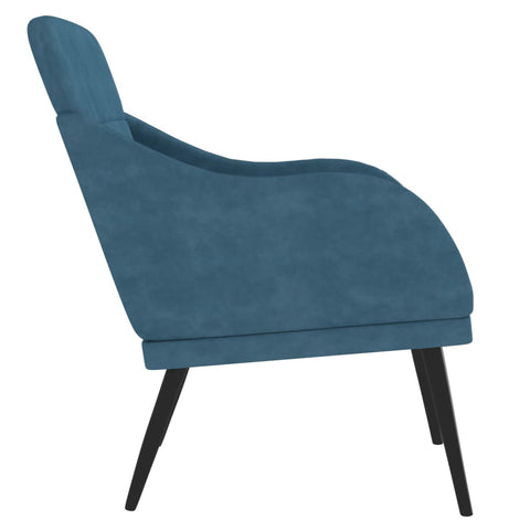 vidaXL Sessel Blau 63x76x80 cm Samt