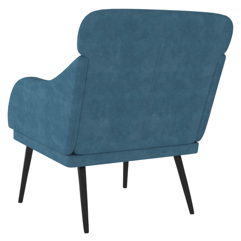 vidaXL Sessel Blau 63x76x80 cm Samt