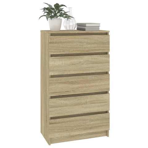 vidaXL Schubladenschrank Sonoma-Eiche 60x36x103 cm Holzwerkstoff