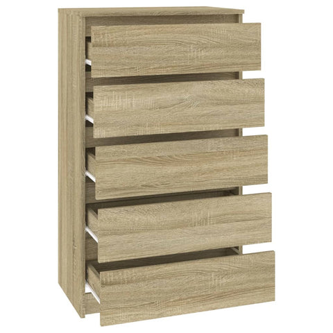 vidaXL Schubladenschrank Sonoma-Eiche 60x36x103 cm Holzwerkstoff