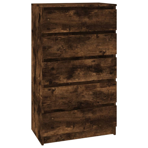 vidaXL Schubladenschrank Räuchereiche 60x36x103 cm Holzwerkstoff