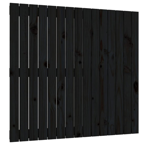 Wand-Kopfteil Schwarz 95,5x3x90 cm Massivholz Kiefer