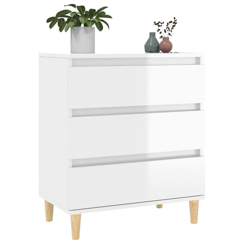 vidaXL Sideboard Hochglanz-Weiß 60x35x70 cm Holzwerkstoff