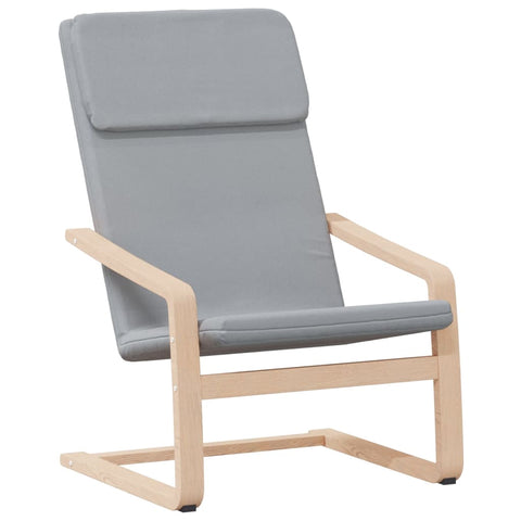 vidaXL Relaxsessel mit Hocker Hellgrau Stoff