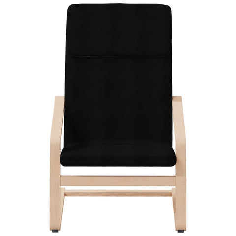 vidaXL Relaxsessel mit Hocker Schwarz Stoff