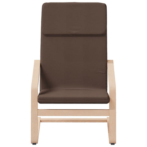 vidaXL Relaxsessel mit Hocker Dunkelbraun Stoff