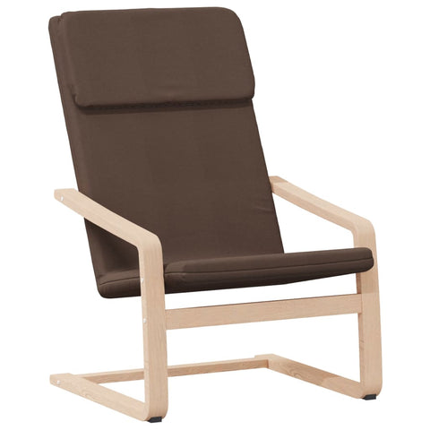 vidaXL Relaxsessel mit Hocker Dunkelbraun Stoff