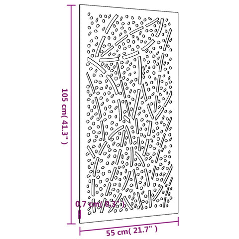 vidaXL Garten-Wanddeko 105x55 cm Cortenstahl Blatt-Design