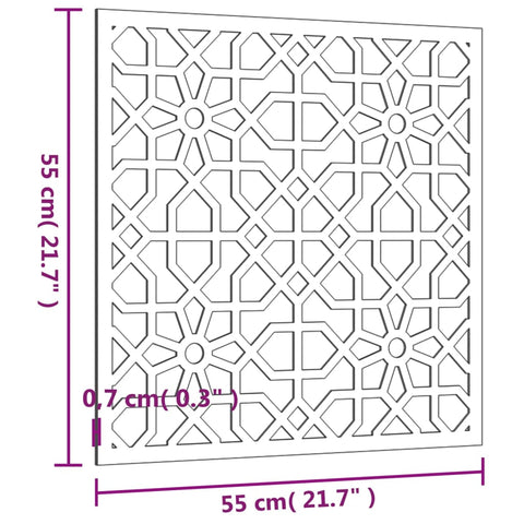 vidaXL Garten-Wanddeko 55x55 cm Cortenstahl Maurisches Design