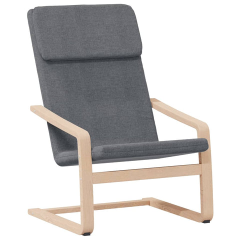 vidaXL Relaxsessel mit Hocker Dunkelgrau Stoff