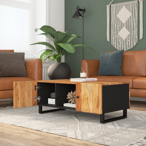 vidaXL Couchtisch 100x54x40 cm Massivholz Akazie & Holzwerkstoff