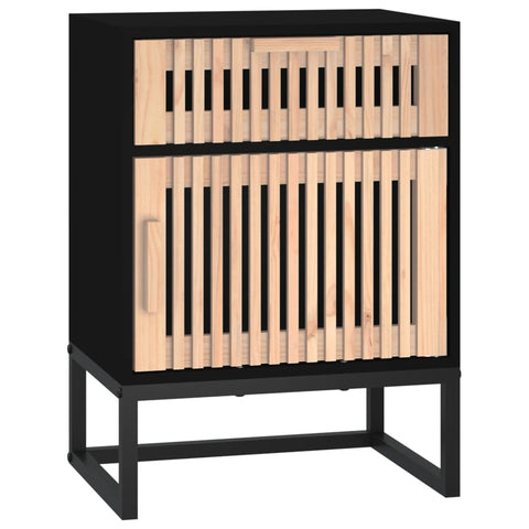 vidaXL Nachttisch Schwarz 40x30x55,5 cm Holzwerkstoff & Eisen