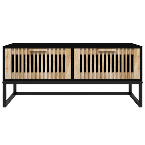 vidaXL Couchtisch Schwarz 80x40x35 cm Holzwerkstoff und Eisen