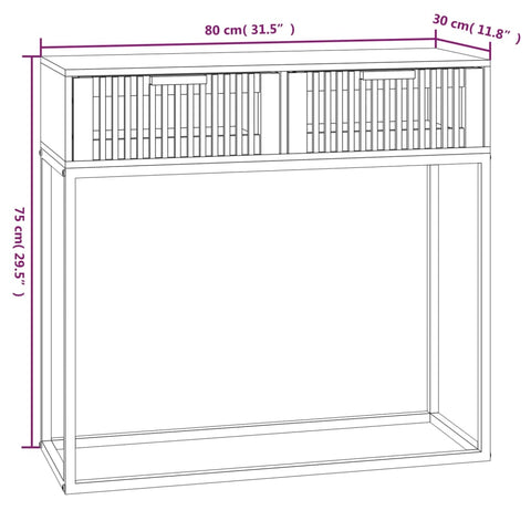 vidaXL Konsolentisch Weiß 80x30x75 cm Holzwerkstoff und Eisen