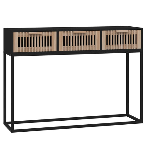 vidaXL Konsolentisch Schwarz 105x30x75 cm Holzwerkstoff und Eisen