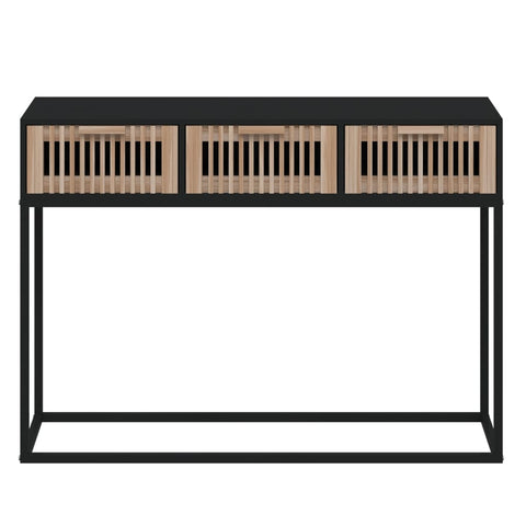 vidaXL Konsolentisch Schwarz 105x30x75 cm Holzwerkstoff und Eisen