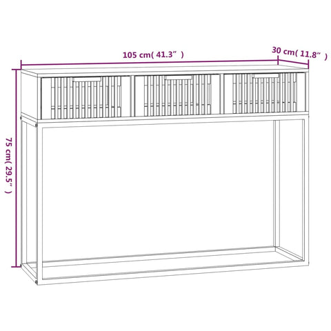 vidaXL Konsolentisch Schwarz 105x30x75 cm Holzwerkstoff und Eisen