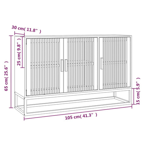 vidaXL Sideboard Weiß 105x30x65 cm Holzwerkstoff