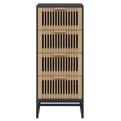 Highboard Schwarz 40x30x95 cm Holzwerkstoff