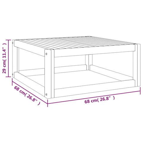 vidaXL Couchtisch 68x68x29 cm Massivholz Akazie