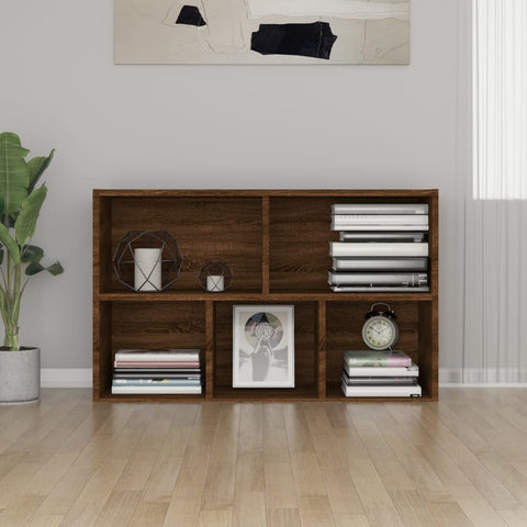 Bücherregal/Sideboard Braun Eiche 50x25x80 cm Holzwerkstoff