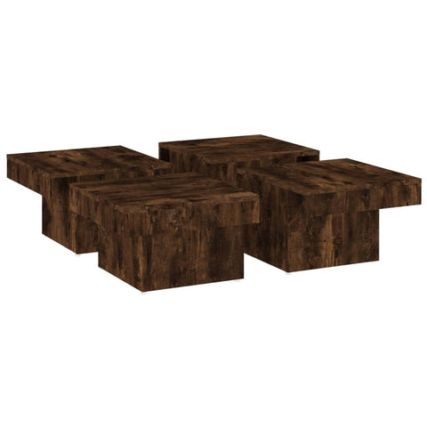 vidaXL Couchtisch Räuchereiche 90x90x28 cm Holzwerkstoff