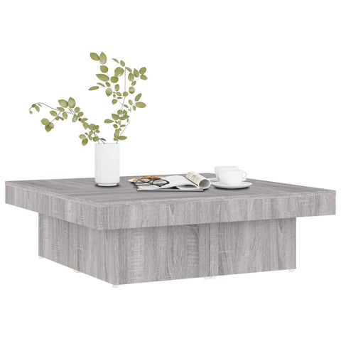 vidaXL Couchtisch Grau Sonoma 90x90x28 cm Holzwerkstoff