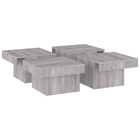 vidaXL Couchtisch Grau Sonoma 90x90x28 cm Holzwerkstoff