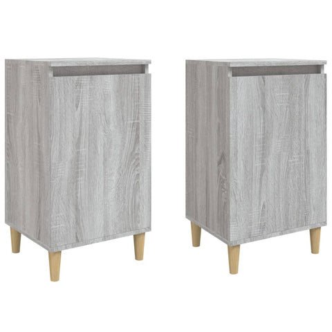 vidaXL Nachttische 2 Stk. Grau Sonoma 40x35x70 cm Holzwerkstoff