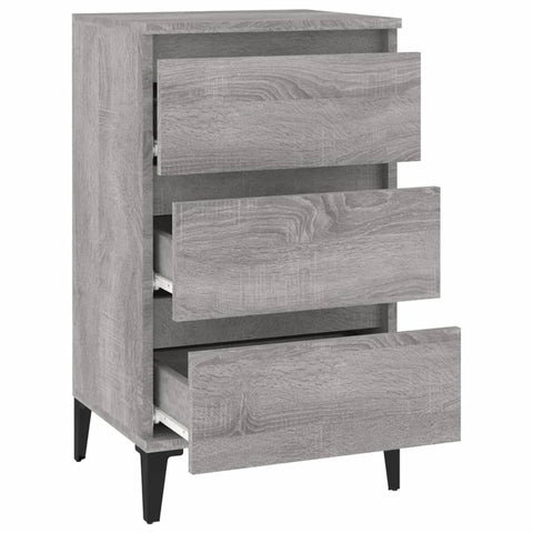 vidaXL Nachttisch Grau Sonoma 40x35x70 cm Holzwerkstoff