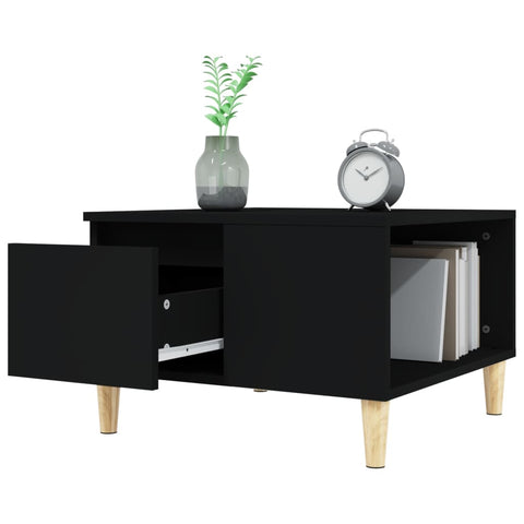 vidaXL Couchtisch Schwarz 55x55x36,5 cm Holzwerkstoff