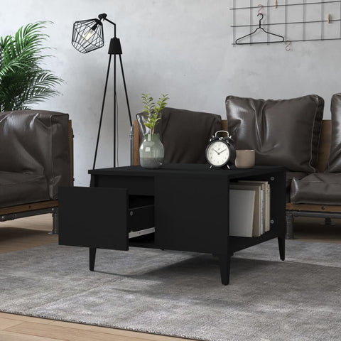 vidaXL Couchtisch Schwarz 55x55x36,5 cm Holzwerkstoff