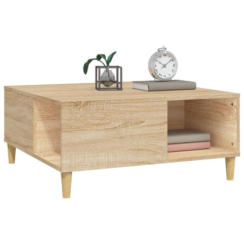 vidaXL Couchtisch Sonoma-Eiche 80x80x36,5 cm Holzwerkstoff