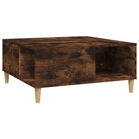 vidaXL Couchtisch Räuchereiche 80x80x36,5 cm Holzwerkstoff