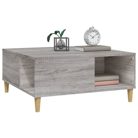 vidaXL Couchtisch Grau Sonoma 80x80x36,5 cm Holzwerkstoff