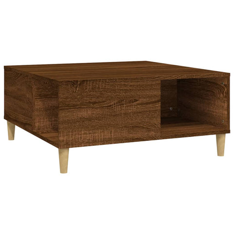 vidaXL Couchtisch Braun Eichen-Optik 80x80x36,5 cm Holzwerkstoff