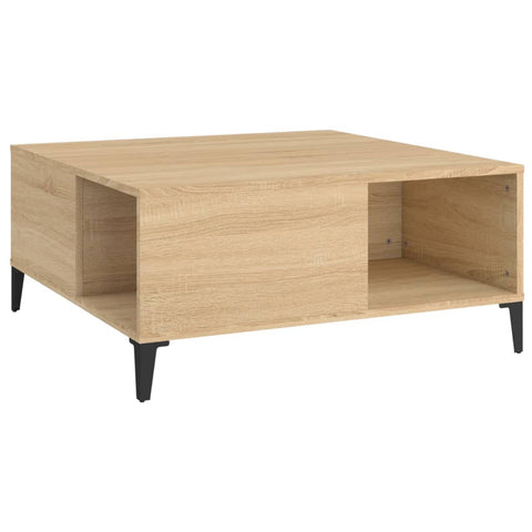 vidaXL Couchtisch Sonoma-Eiche 80x80x36,5 cm Holzwerkstoff