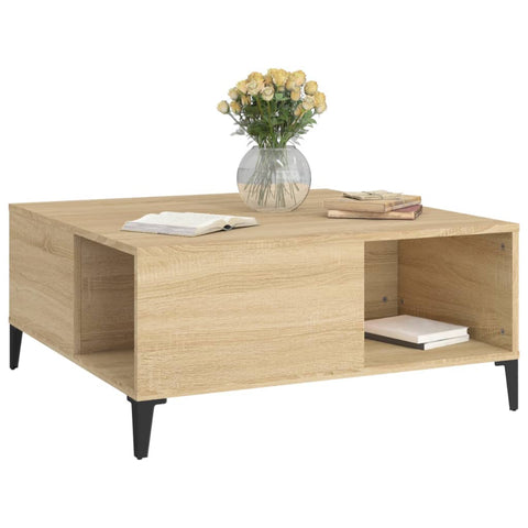 vidaXL Couchtisch Sonoma-Eiche 80x80x36,5 cm Holzwerkstoff