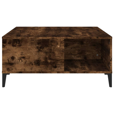 vidaXL Couchtisch Räuchereiche 80x80x36,5 cm Holzwerkstoff